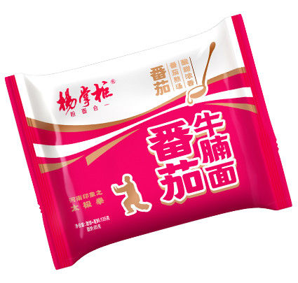 Not Spicy Tomato Beef Flavor Instant Noodles OEM 129g*24 Healthy Instant Ramen