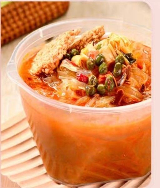 183g Flat Wide Vermicelli Instant Noodles Soup with 12 Months Shelf Life Full of Seasoning and Vegetable Flavor